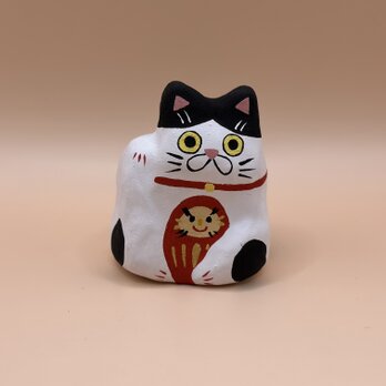 福ばんないまねき猫（黒・丸目）