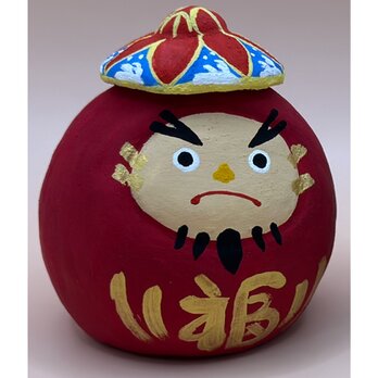 沖縄花笠だるま（赤）