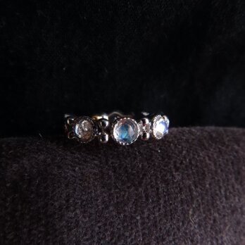 SV・K18 Royal blue moon stone・Tanzanite Ear cuff