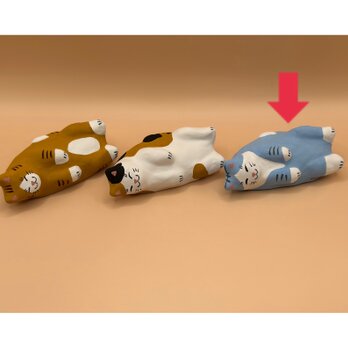 お昼寝の達猫（青）