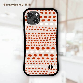 大人可愛い ドット柄 北欧　 耐衝撃 グリップケース iPhoneケース