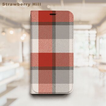 チェック柄 タータンチェック ベルトなし 帯なし ベルトレス 手帳型 iPhone スマホ ケース カバー
