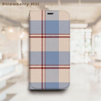 チェック柄 タータンチェック ベルトなし 帯なし ベルトレス 手帳型 iPhone スマホ ケース カバー