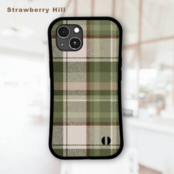大人 の おしゃれ な チェック柄 タータン チェック 耐衝撃 グリップケース iPhoneケース