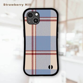 大人 の おしゃれ な チェック柄 タータン チェック 耐衝撃 グリップケース iPhoneケース
