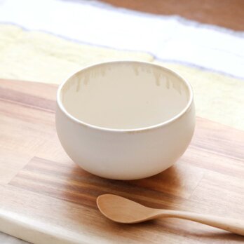 マット釉と縁飴のボウル