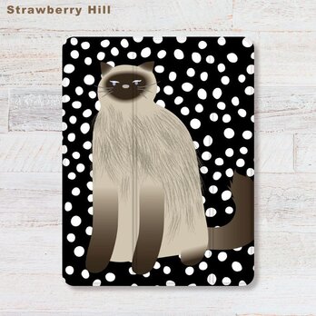 ヒマラヤン 猫 iPadケース ペン収納 軽量 背面クリア あいぱっどけーす スタンド機能