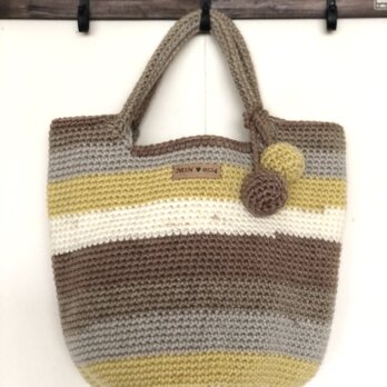 ニットボールが可愛い❣️段染め毛糸のシンプル