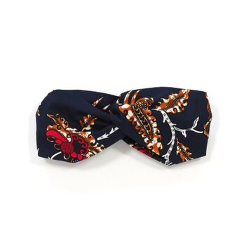 アフリカ布のクロスターバン（アフリカンプリント） ヘアバンド ヘアターバン