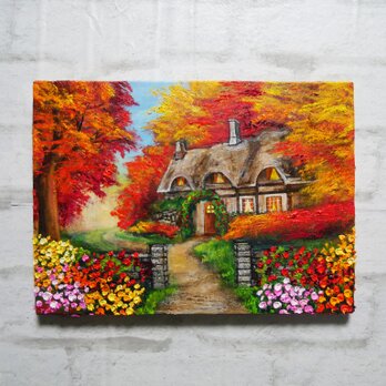 油絵【おとぎの国の秋】