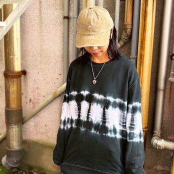 タイダイ スウェット トレーナー XLサイズ ブラック HD25-05