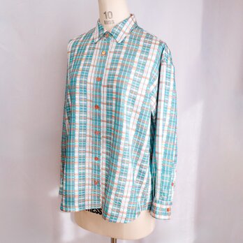 手織りのシルクのシャツGR&OR