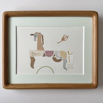 原画　Paper Horses No.4 額装込み