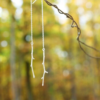 白樺の森の小枝 ピアス/イヤリング