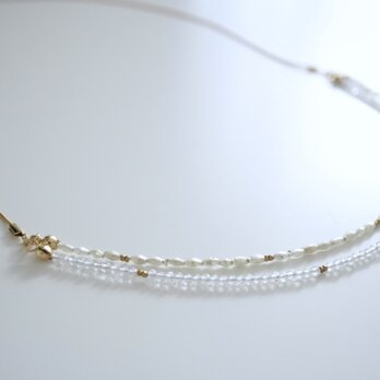 Arrow Necklace [ 天然水晶・antique beads ]