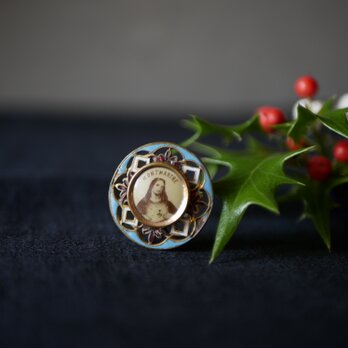 エナメル　アンティークブローチ　メダイユ　MONTMARTRE　アンティーク　ブロカント