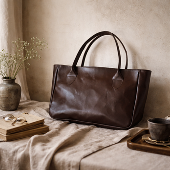 本革 アトリエバッグ／ダークブラウン ｜既製品とは少し違う、深みを育てるヴィンテージトート