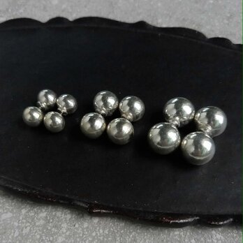 3サイズ / カレンシルバーボールピアス