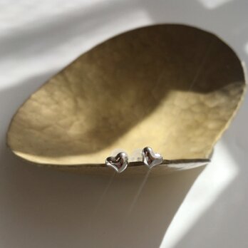 送料無料　選べるプラチナPT900 / K18YG 付けっぱなし 小粒 ぷっくり 立体 ハート 毎日付けたい ピアス ギフト