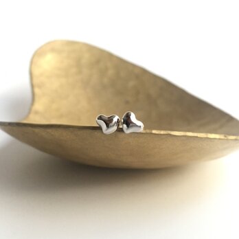 女性人気♡形　選べるプラチナPT900 / K18YG 付けっぱなし 小粒 ぷっくり 立体 ハート 毎日付けたい ピアス ギフト