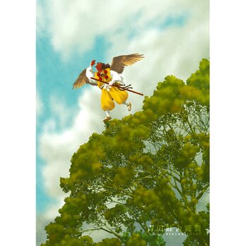 天狗晴れ：ジクレー版画 ／ Tengu Sunny Day : Giclee Print
