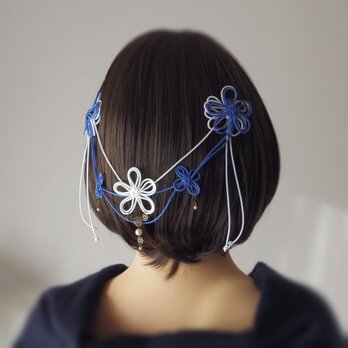 【新作】ヘアコーム「みちゆきて冰」（白×薄青）