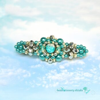 【蓄光】ホタル玉バレッタ＊翠光