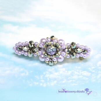 【蓄光】ホタル玉バレッタ＊菫光