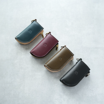 【受注製作】ジップキーケース【カラー選択】【名入れオプション】クリスマスプレゼント スマートキー イタリアンレザー