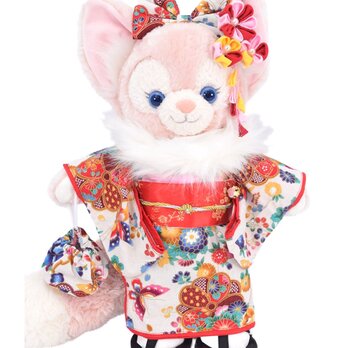 リーナベル 着物 着せ替え コスチューム ケープ&草履付 金彩 振袖セット No.10 本体無 Sサイズ用 送料無料