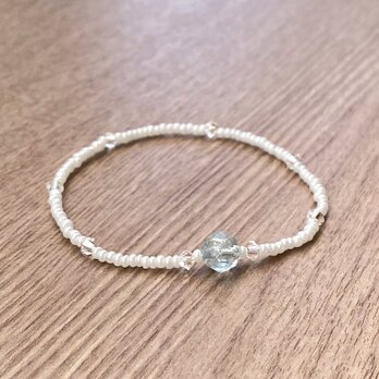 スカイブルートパーズ 天然石 ホワイト ブレスレット