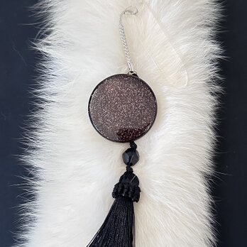 本漆の根付 房付き【貝蒔き研出し】