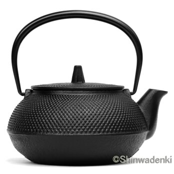 【在庫僅少】南部鉄器 鉄瓶兼用急須 5型新アラレ 0.65L 茶漉し付 日本製 直火対応
