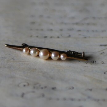 スターリングシルバー　フェイクパール　ヴィンテージブローチ　ブロカントのある暮らし