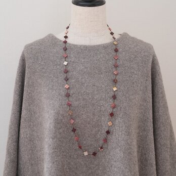 long necklace silk お花ムーアカイト