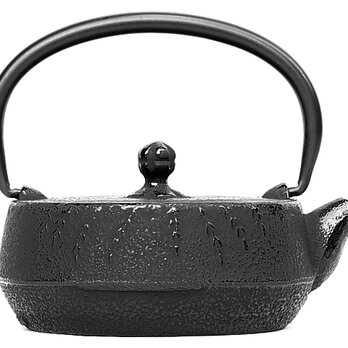 【お取り寄せ】南部鉄器 ティーポット 急須 平寸筒 0.3L 黒色 日本製 内面ホーロー加工