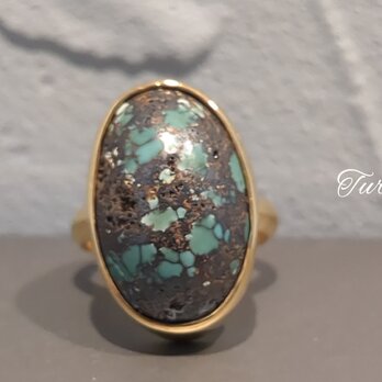 最新作★「ターコイズ」の世界でひとつの天然石リング