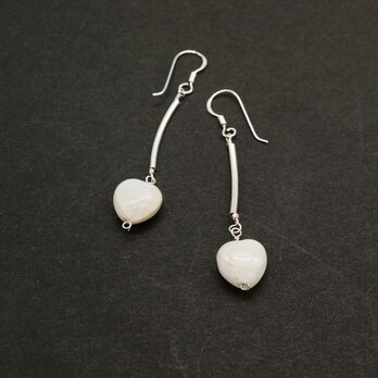 CE-P-11 【CERCA】ハートのムーンストーンピアス SV925