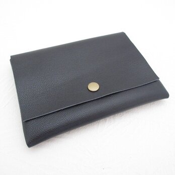 B7対応パスポートケース《ゴートスキン》ダークネイビー・カードポケット付き・0157