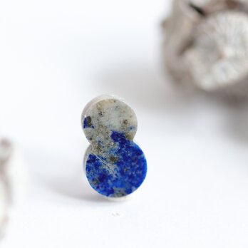 K14｜ラピスラズリ・片耳用シングルスタッドピアス・12月誕生石