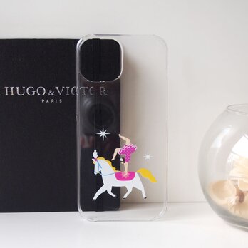 ＜Androidソフト＞クリアスマホケース【馬乗りサーカス】