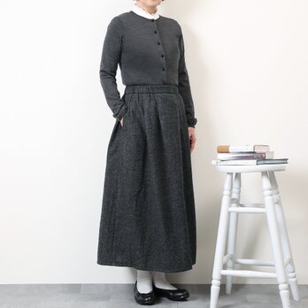 #524タックギャザースカート(ダークグレー)