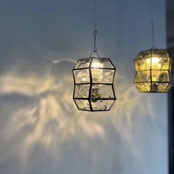 peanuts clearー　ステンドグラス　ゴールゼロLEDランタン用シェード