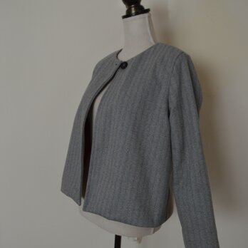 シックに！「ウールノーカラージャケット（裏地付き）」