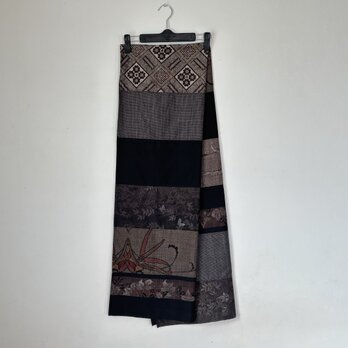 ＊アンティーク着物＊泥大島紬のパッチストール
