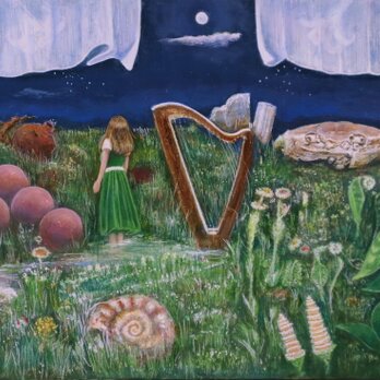 テンペラ・油彩「記憶の欠片より〜奏での間〜」