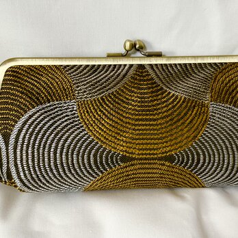 SAFECO　フランス生地　シンプル　がま口長財布　