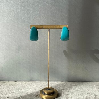 Vintage 80s USA retro enamel hoop pierce