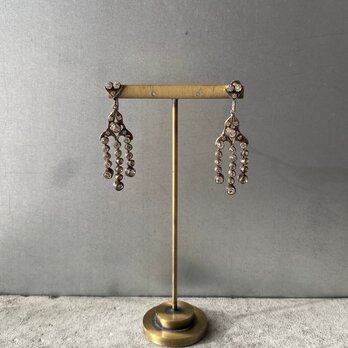 Vintage 50s-60s USA retro crystal bijou fringe design earring