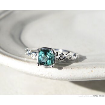ブルーグリーン トルマリン リング / Blue Green Tourmaline Ring 222